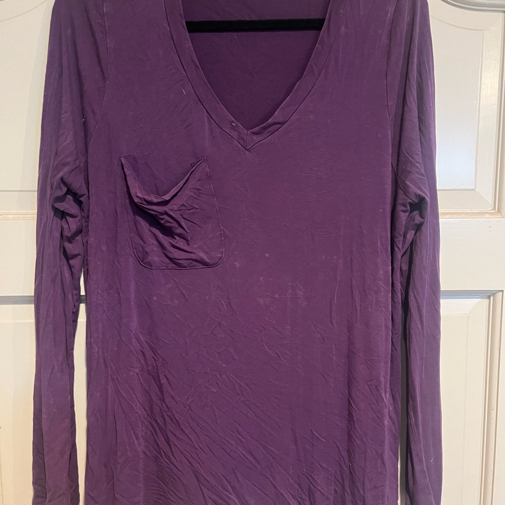 ANDREE BY UNIT Deep Purple Long Sleeve Top